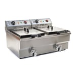 Royal Catering Brugt Dobbelt frituregryde - 2 x 16 l 400 V