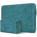 DOMISO 14 Pouces Imperméable Housse Sac de Protection Ordinateur Portable Sacoche pour 14" HP/Dell/ASUS, 15 Pouces MacBook Pro/14 Notebooks,Turquoise