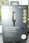 Sandstrom Ultra Slim Digital Optical Cable Mini-TOSLINK Adaptors 3M Gold Series