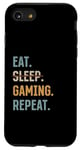 Coque pour iPhone SE (2020) / 7 / 8 Jeu vidéo et console Eat No Sleep Gaming Repeat Gamer