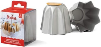 , 0062684 Moule Professionnel Pandoro ? 7,5 X 6 Cm, Id¿¿al Pour R¿¿aliser Un Pandorino De 70G, En Aluminium Anodis¿¿, Sans Points De Soudure, Design Professionnel, Lot De 3 Pi¿¿ces.