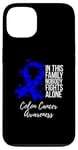 iPhone 13 Family Support Dark Blue Ribbon Tee Colon Cancer Awareness Case