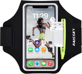 Brassard De Sport Avec Airpods Clé De Voiture Poche Zippée,Brassard De Téléphone Résistant À L'eau Pour Iphone 15/14/14 Pro Max/13 Pro/12 Pro Max/Xr/Xs Smartphone Running Brassard 6.8"" Pour Jogging