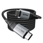 GRIFEMA Câble USB-C vers USB-C 100 W [2 m], charge rapide QC 3.0, nylon tressé, câble de données pour Samsung S22, iPad Pro, MacBook, Google Pixel et plus