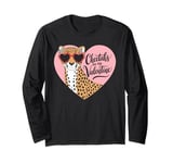 Cheetahs Are My Valentine Cute Cheetah Valentines Day Long Sleeve T-Shirt