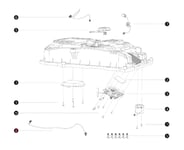 Câble Transmission Antenne Gnss Original Bluebird Robot I108E AB12.02.00.0144