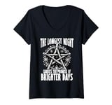 Womens The Longest Night Carries the Promise of Brighter Days V-Neck T-Shirt