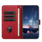 Kotelo Oppo Reno 10 5g Kickstand Protective Folio Book Pu Nahkainen Lompakonsuojus Luottokorttikotelo, Yhteensopiva Oppo Reno 10 5g CaseRed kanssa