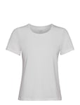 Essential Mesh Detail Tee Sport T-shirts & Tops Short-sleeved White Casall