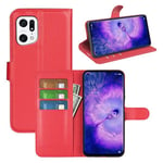 Oppo Find X5      Pu Wallet Case    [Red]