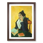 Big Box Art Madame Joseph-Michel Ginoux by Vincent Van Gogh Framed Wall Art Picture Print Ready to Hang, Walnut A2 (62 x 45 cm)