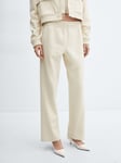 Mango Toledo Jogger Trousers, Cream