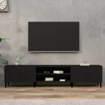 Design In - Meuble TV,Meuble de Rangement,Banc tv noir 180x31,5x40 cm bois d'ingénierie CFW195974