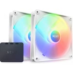 NZXT F140 RGB Core Twin Pack-fläkt, 140 mm, vit, 2 stycken