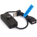 Câble D'Extension Usb Avec Interrupteur Marche/Arrêt, Angle Vers Le Bas À 90 Degrés Usb 2.0 Mâle Vers Femelle Prise En Charge Des Pc, Tv, Système Ios (Gauche) (Up)