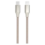 GreyLime 60W Flettet USB-C til USB-C Kabel 2 meter - Beige