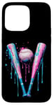 iPhone 15 Pro Max Sprinkles Drip Baseball Bat Art for Baseball Fans Design Case