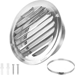 Grille de Ventilation 150mm Grille de Ventilation avec Moustiquaire Grille De Ventilation Ronde Grille Ventilation Exterieur Grille Aeration pour Garage Cuisine Salle Bain