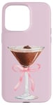 Coque pour iPhone 15 Pro Max Esthétique Rose Matrini Y2K Coquette Espresso Martini Lover