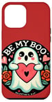 Coque pour iPhone 12 Pro Max Be my Boo Illustration fantôme Saint-Valentin