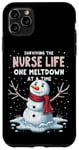 iPhone 11 Pro Max Nurse Xmas Surviving The Nurse Life One Meltdown At A Time Case