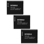 EXTENSILO 3x Batterie compatible avec Olympus Stylus Tough TG-610, Stylus XZ-10, TG-620, TG-4, TG-810, TG-820 appareil photo (770mAh, 3,7V, Li-ion)