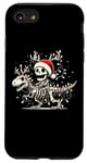 Coque pour iPhone SE (2020) / 7 / 8 Skeleton Riding Dinosaur T rex Funny Kids Boys Christmas