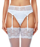 Merry Style Porte-Jarretelles en Dentelle Lingerie Sexy sous-v?Tement Femme 911 (White-2, XL)