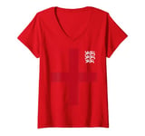 Womens ENGLAND FOOTBALL SOCCER JERSEY V-Neck T-Shirt