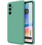 Tumundosmartphone Coque en Silicone Liquide Ultra Douce pour Samsung Galaxy A05s Couleur Verte