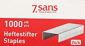 Heftestifter 7sans 24/6 1000pcs sølv