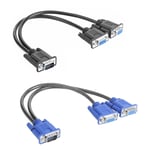 Répartiteur VGA Câble 1 Ordinateur à Double 2 Adaptateur de Moniteur Y Splitter VGA Mâle à Femelle Fil Cordon pour PC Portable