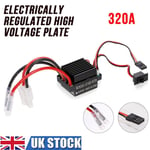 320A 6-12V Brushed ESC Waterproof Electronic Speed Controller RC Boats UK NEW