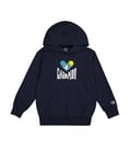 Champion Legacy Play With Graphics B (306908) - Ultra-light Soft Compact Polyfleece Hooded Sweatshirt, Navy (NNY), 11-12 years (L) Boys FW24