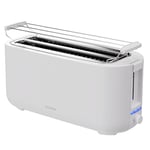 Bomann, Compact toaster 2 slices, Defrost function, Reheating, Quick stop, Roll holder, 1400W, TA6070CB, White