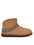 UGG W Classic Mini Crescent - Chestnut, Brown, Size 6, Women