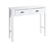 HAKU Möbel Console Blanc, Bois Massif, MDF - Dim.: L 100 cm x H 77 cm x P 30 cm, Style: Coastal Furniture