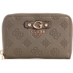 GUESS Gerty Portefeuille zippé pour Femme Taupe foncé Taille Unique