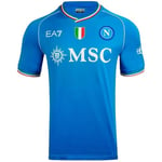 SSC Napoli Maillot Course, EA7, Scudetto Tricolore, Tissu Technique Dry Touch, 2023/2024