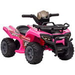 Rosa Mini El-ATV för Barn 18-36 Månader LED-Ljus