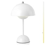 SUCIKORIO LED Lampe de Table Sans Fil Rechargeable USB 3000K-6000K Lampe de Chevet Tactile Dimmable à Commande 5%-100% Lampe de Bureau LED Tactile à Intensité Variable pour Chambre, Salon