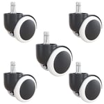 5-pack Hjul till Kontorsstol - 11 mm Black Svart