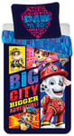 Sängkläder 150x210 cm - Paw Patrol The Movie - 2 i 1 bäddset - Täcke i 100% bomull