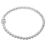 Mogul 9ct White Gold Diamond Tennis Bracelet, 1ct