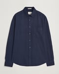 GANT Regular Herringbone Flannel Shirt Evening Blue