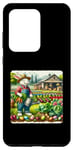 Coque pour Galaxy S20 Ultra Lapin de Pâques rétro avec inscription « Tending A Colorful Garden »