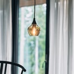 JUUS Fönsterlampa LUCILLE Svart/Amberfärgat glas