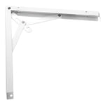 Amig - Équerre pliante d'étagère murale | Console pour étagère | Support étagère en Acier | Coleur: Blanc | Dimensions: 200 x 185 | Poids max.: 50 kg