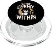 Cat Coffee Lover I'm The Enemy Within Funny Gift PopSockets PopGrip for MagSafe