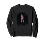 Ballet Slippers Pink Black Ballerina Dark Sweatshirt